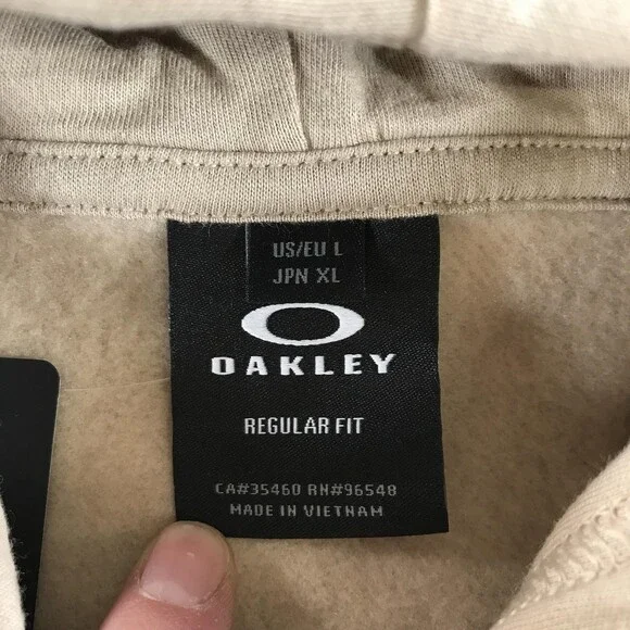 Oakley Hoodie Mens Large Relax Full Zip Fleece Humus Beige Regular FOA404848X - Picture 3 of 12